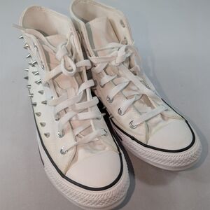 CONVERSE Chuck Taylor All Star Stud Hi White Women’s Sneakers Size 8 A06444C